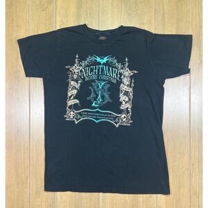 Nightmare Before Christmas Jack Sally Graphic Tee Black Giant Merchandising M